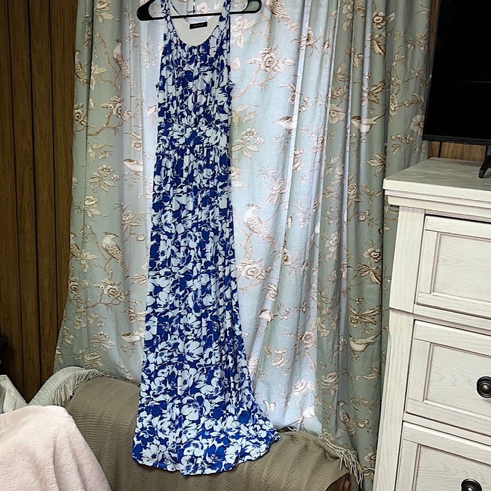 Hailey23 jersey maxi dress, cobalt , Sz M